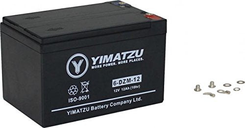 Battery - 12V 12Ah, 6-DCM-12, AGM, Yimatzu, Threaded Terminals