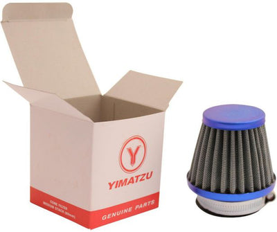 OVERSTOCK SPECIAL - Air Filter - 44mm to 46mm, Conical, Medium Stack (60mm), 2 Stroke, Yimatzu Brand, Blue