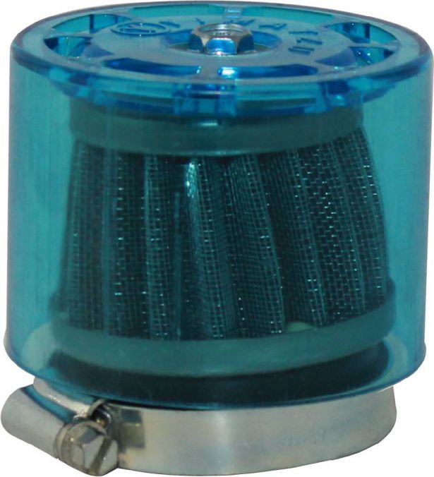 OVERSTOCK SPECIAL - Air Filter - 44mm to 46mm, Conical, Waterproof, Straight, Yimatzu Brand, Blue