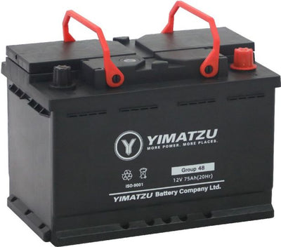 Battery - Group 48 / H6 / L3 Automotive, 12V 75Ah, 730CCA, SLA, MF, Yimatzu