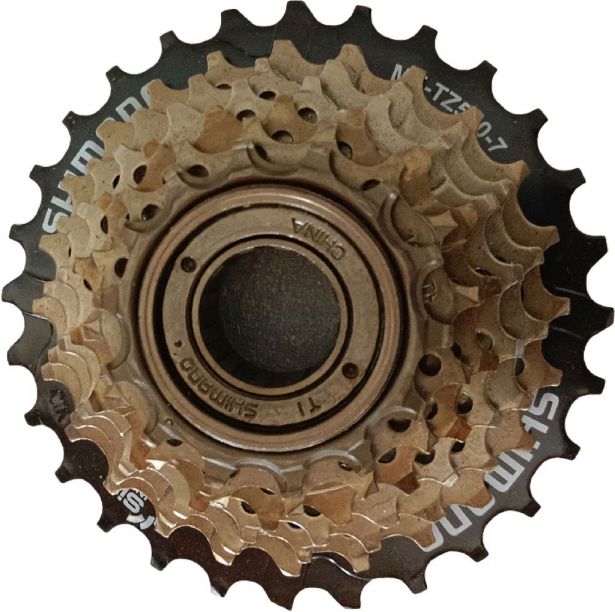 OVERSTOCK SPECIAL - Freewheel - Shimano 7-Speed Multiple Freewheel Sprocket, AMF-TZ5007428, SHOK Motors Atomik, Pulsar, Excursion