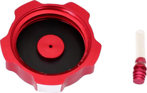 OVERSTOCK SPECIAL - Fuel Tank Cap - Red, Aluminum