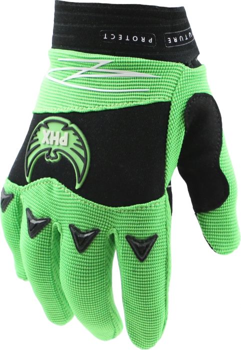 OVERSTOCK SPECIAL - PHX Firelite Gloves - Tempest, Green, Youth, Large