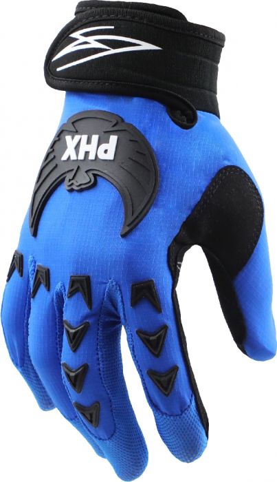 OVERSTOCK SPECIAL - PHX Mudclaw Gloves - Tempest, Blue, Youth, Large
