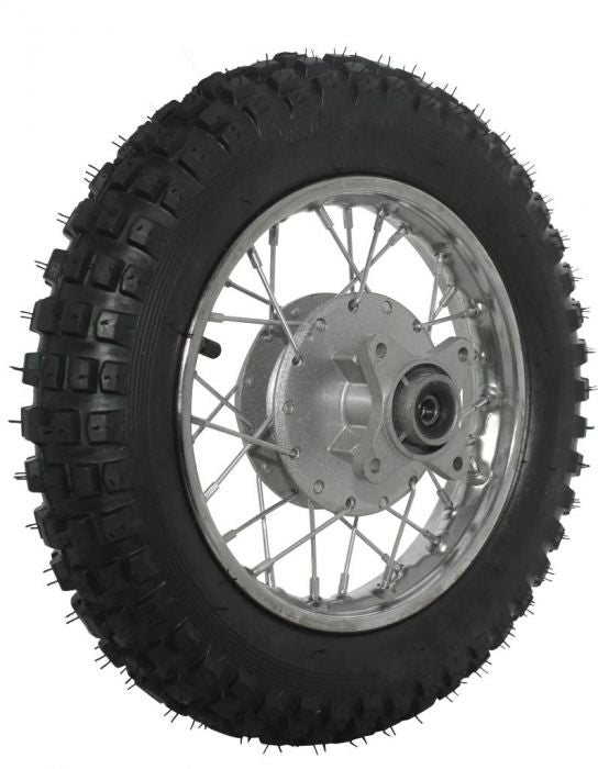 Rim and Tire Set - Rear 10" Chrome Rim (1.40x10) with 3.00-10 Tire, Drum Brake