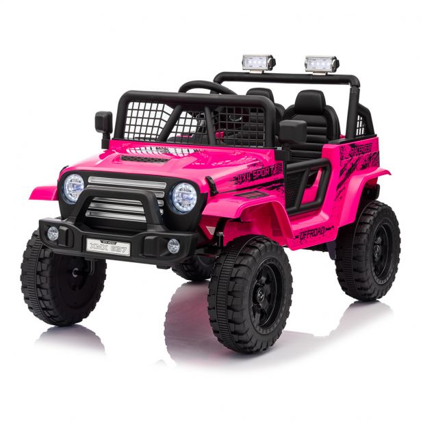 SHOK TrailCub - Kids Electric SUV, 24V 5Ah, EVA Wheels, Parent Remote, Pink