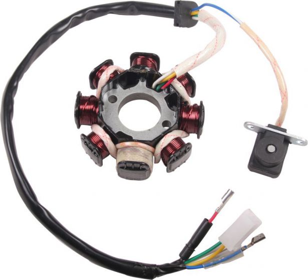 OVERSTOCK SPECIAL - Stator - Magneto Coil, 50cc, GY6, 8 Coil, 5 Wire
