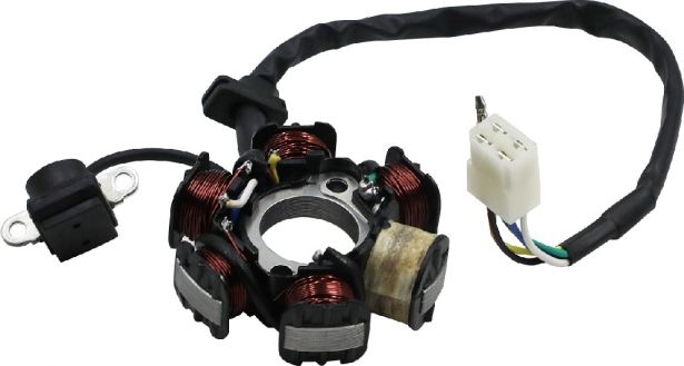 OVERSTOCK SPECIAL - Stator - Magneto Coil, 50cc to 125cc, 5 Wire