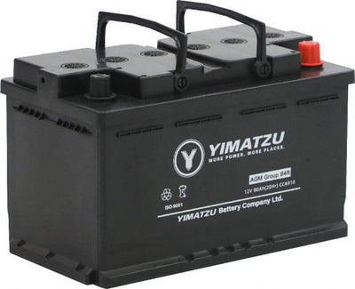 Battery - Group 94R / H7 / LN4 AGM Automotive, 12V 80Ah, 910CCA, SLA, MF, Yimatzu