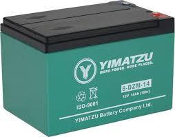 Battery - 12V 14Ah, 6-DCM-14, AGM, Yimatzu, Threaded Terminals