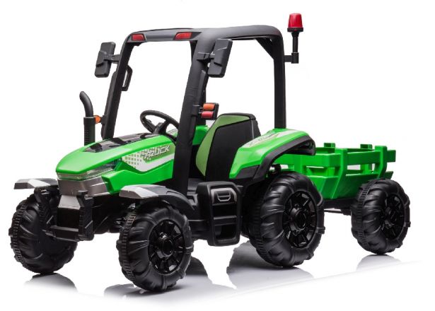 SHOK Ride On - Trundle Tug, 2-Seat, 24V, Leather Seats, EVA Wheels, Remote