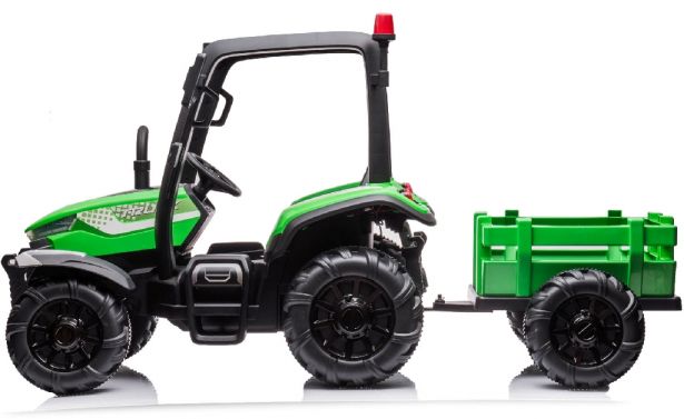 SHOK Ride On - Trundle Tug, 2-Seat, 24V, Leather Seats, EVA Wheels, Remote