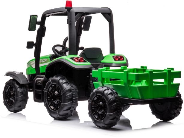 SHOK Ride On - Trundle Tug, 2-Seat, 24V, Leather Seats, EVA Wheels, Remote