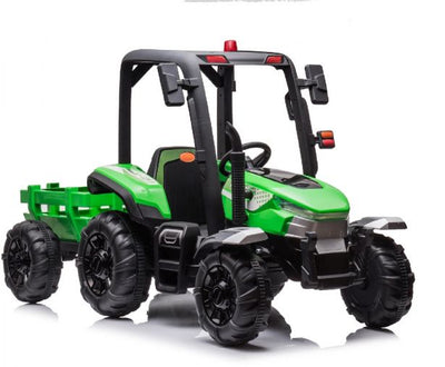 SHOK Ride On - Trundle Tug, 2-Seat, 24V, Leather Seats, EVA Wheels, Remote